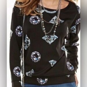 Juicy Couture Black Diamond Pattern Sweatshirt